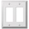 Amerelle Wall Plate, Number of Gangs: 2 Steel, Polished Chrome Finish, Light Gray 161RR - alternate 1
